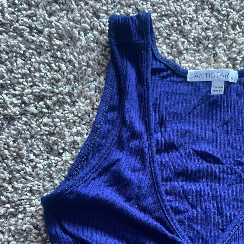 Antistar Navy Ruched Tank Top - Picture 3 of 6